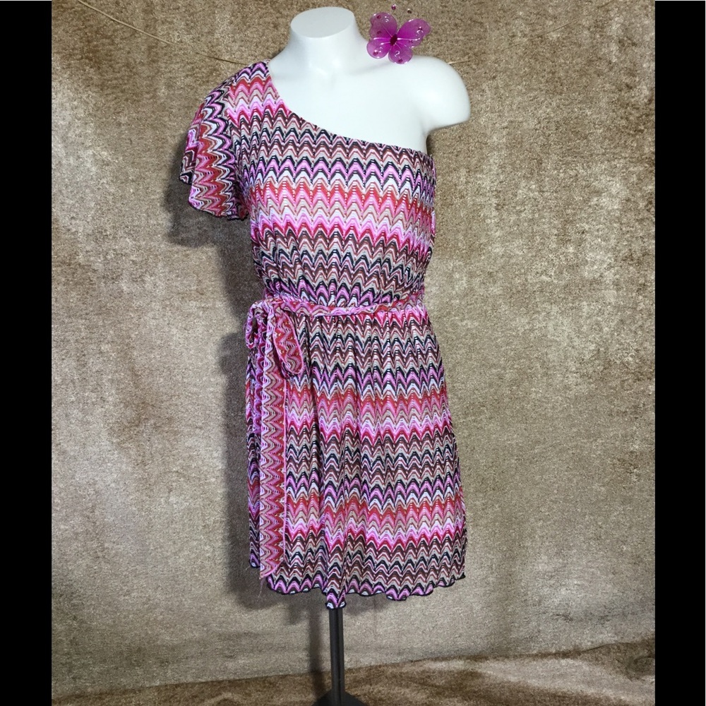 STAR VIXEN One shoulder Multicolored Mini …